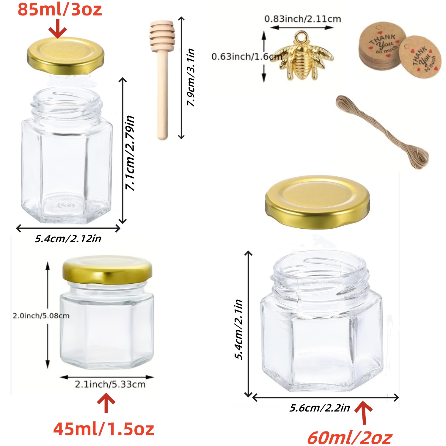 12개/20개/30개/50개/60개 세트 - 작은 꿀병 - Baby Food Jars With Lids 리뷰 및 가격
