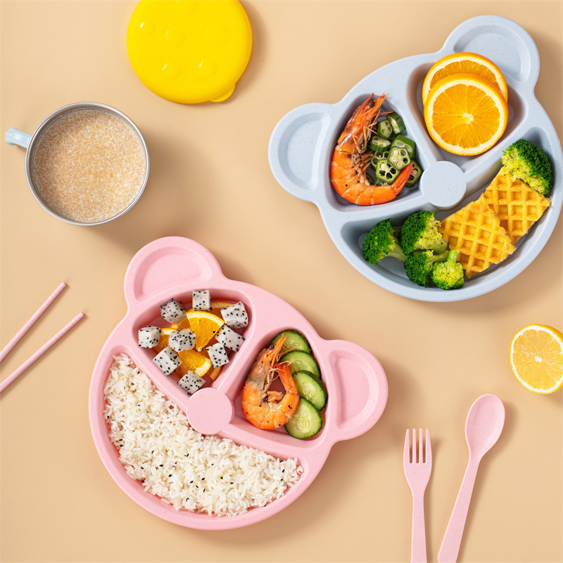 3개 세트 밀짚 어린이 식기 세트 유치원 아기 식사 보 - Baby Food Menu 리뷰 및 가격
