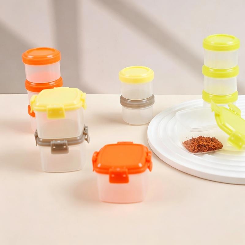 4개 세트, 쌓아서 보관 가능한 PP 소재의 미니 식품 - Baby Food Jars With Lids 리뷰 및 가격